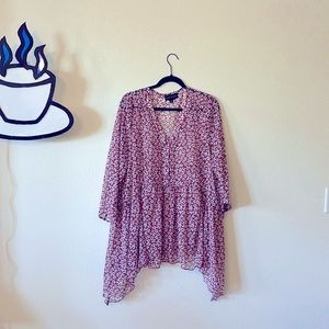 Lane Bryant Babydoll V Neck Blouse 14/16